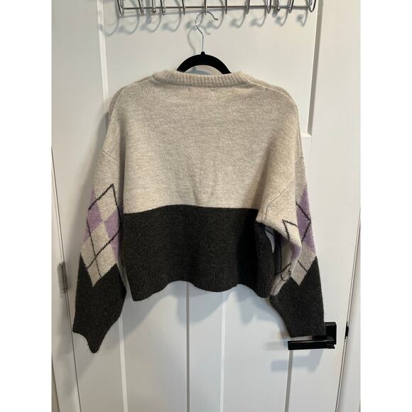 Pull&Bear‎ Thick Cropped Wool Blend Sweater Size Small Cottagecore Grandmacore - Picture 5 of 8